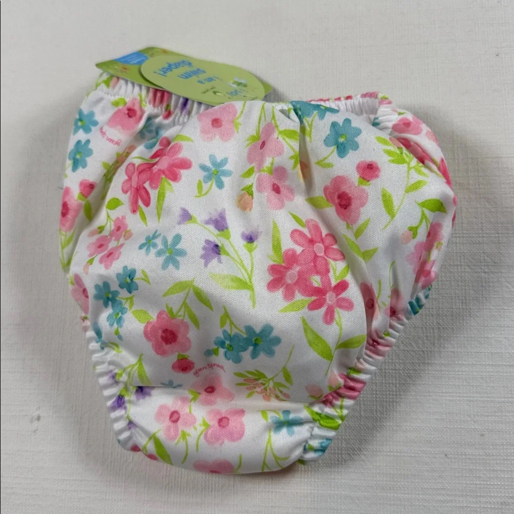 i play. Floral Reusable Swim Diaper - Pink,‎ Blue & Green